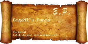 Bogdán Panna névjegykártya